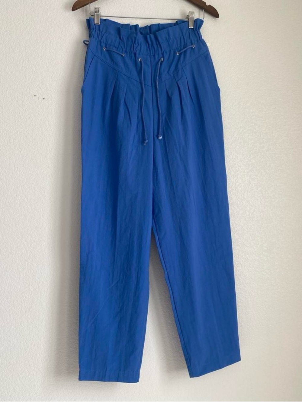 NWT Vintage Honors Petite high waisted pleated exposed drawstring trousers